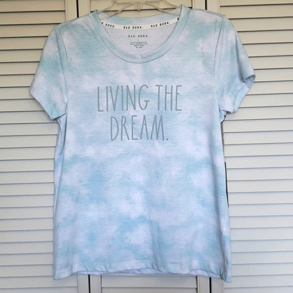 NWT Rae Dunn "Living The Dream" Graphic Tee, S - Picture 2 of 5